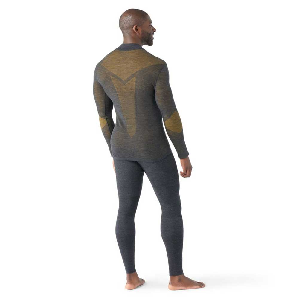 Men's Intraknit™ Thermal Merino Base Layer 1/4 Zip - Charcoal-Honey Gold