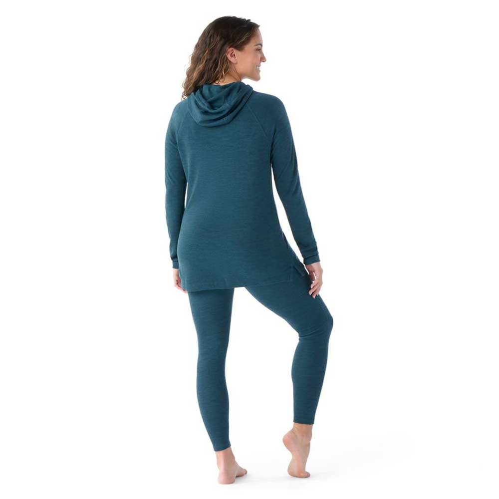 Women's Thermal Merino Drape Neck Hoodie - Twilight Blue Heather