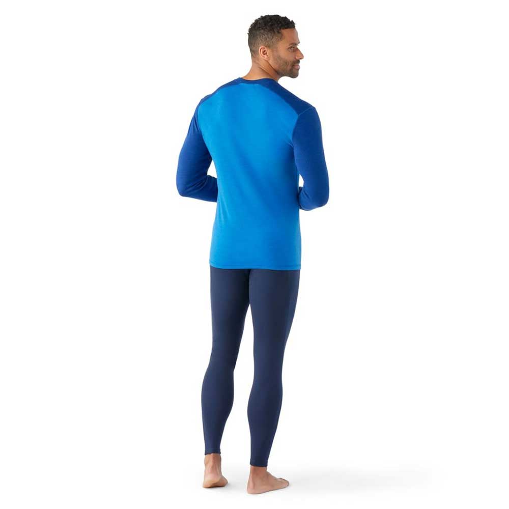 Men's Classic Thermal Merino Base Layer Crew - Blueberry Hill-Laguna Blue