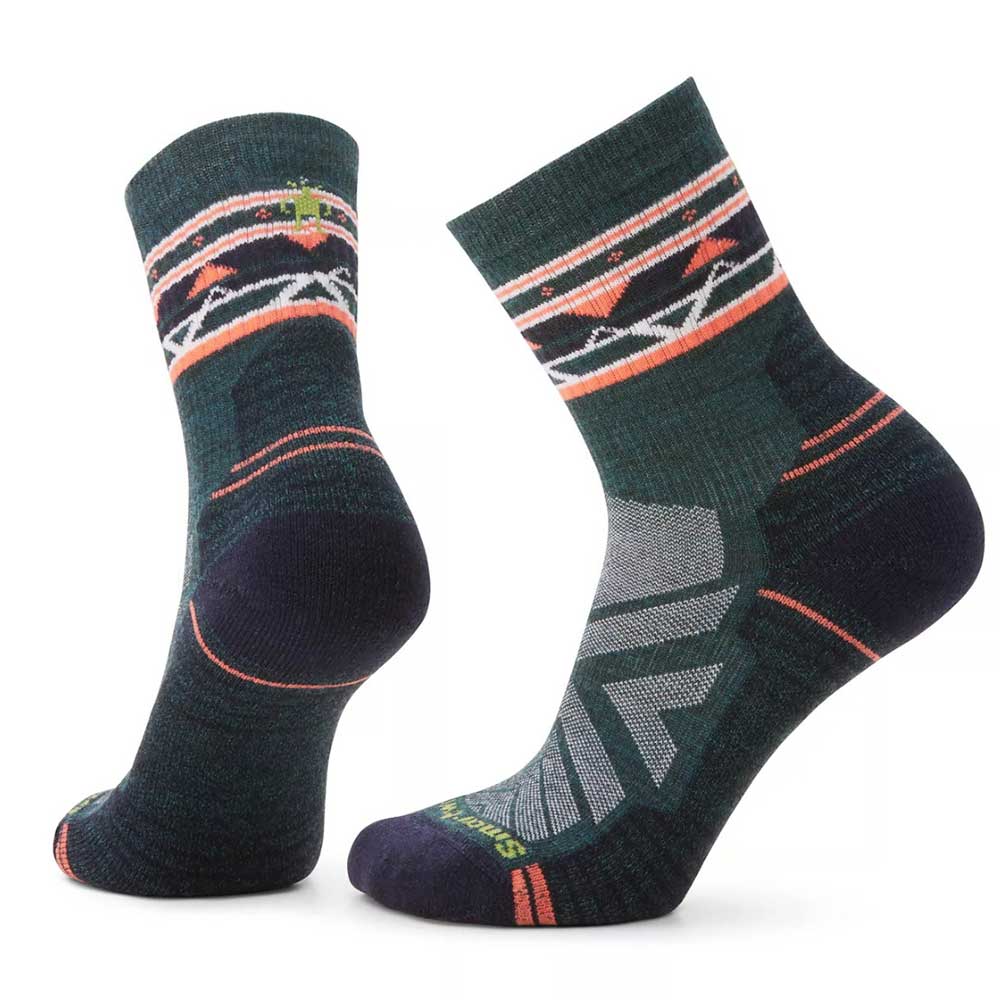 Women's Hike Light Cushion Zig Zag Valley Mid Crew Sock - Twilight Blue