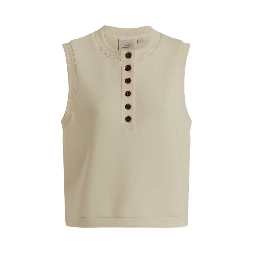 Women's Marla Button Placket Tank - Pristine