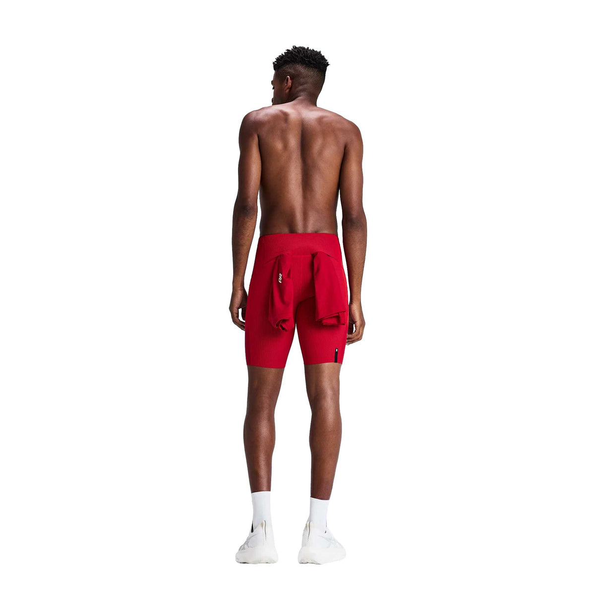 Men's Striped Cadence 1/2 Tights - Oxide Red