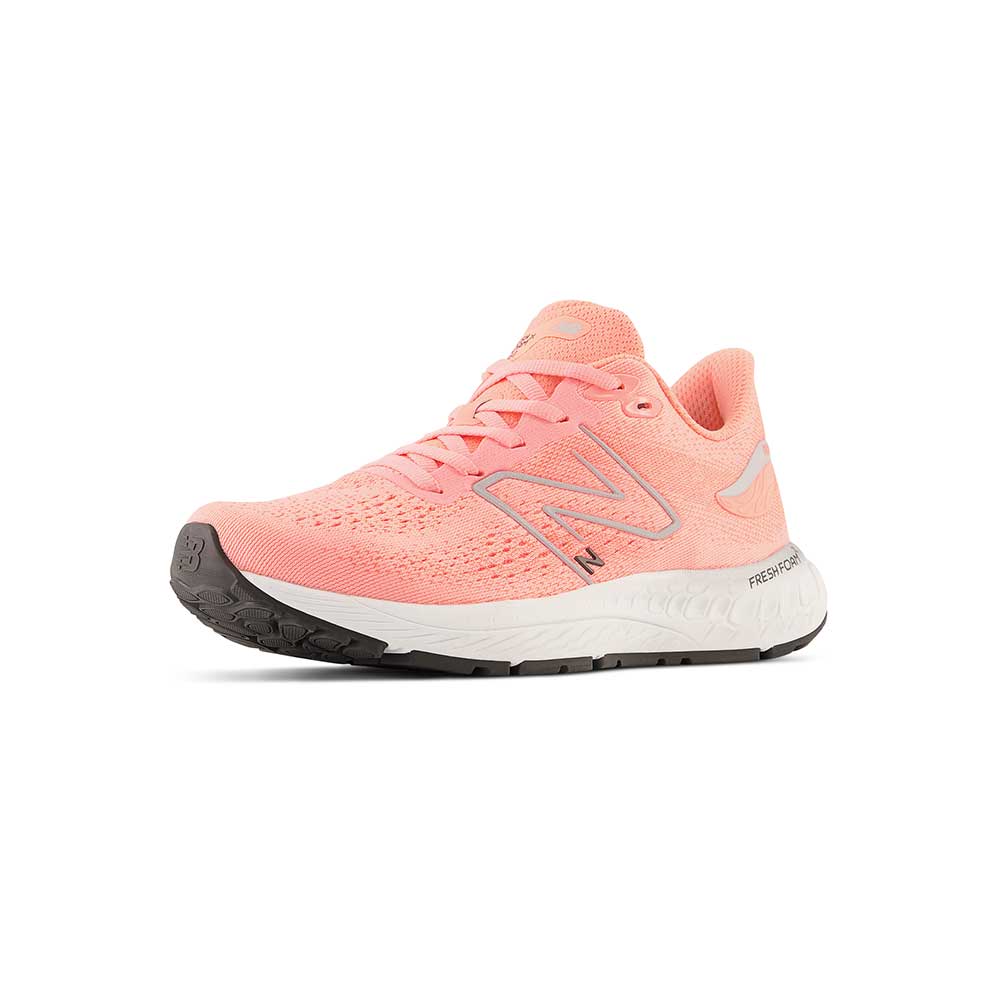 Youth Fresh Foam X 880v12 Big Kids Running Shoe - Grapefruit/Metallic Silver - Regular (M)