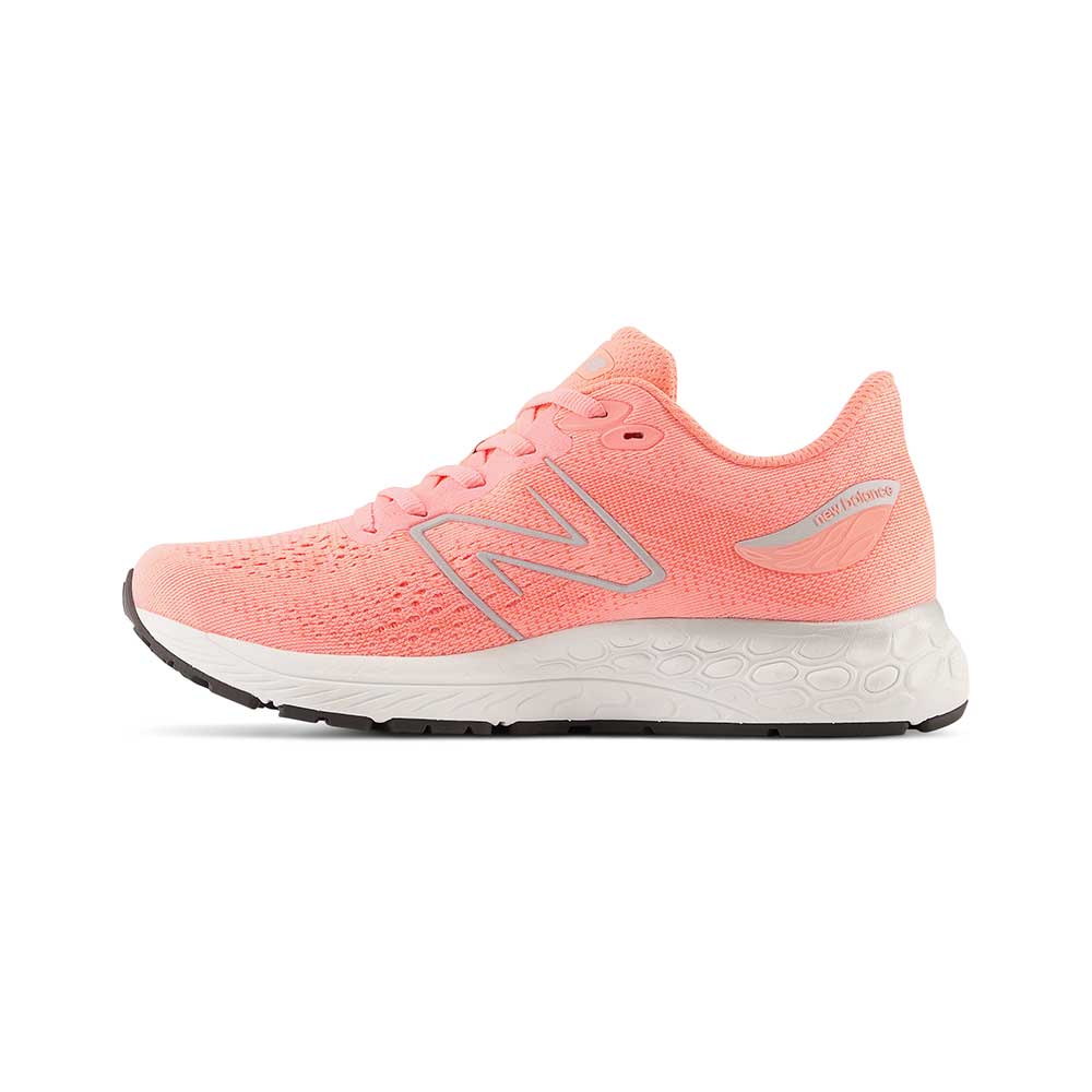 Youth Fresh Foam X 880v12 Big Kids Running Shoe - Grapefruit/Metallic Silver - Regular (M)