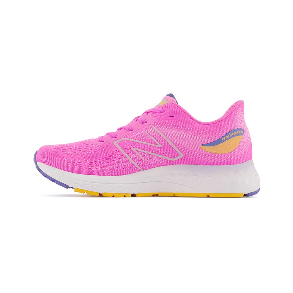 Youth Fresh Foam X 880v12 Big Kids Running Shoe - Vibrant Pink/Vibrant Apricot - Regular (M)