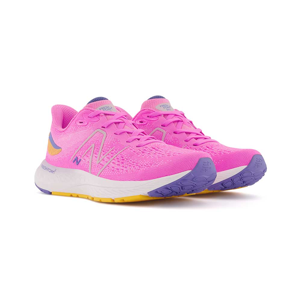 Youth Fresh Foam X 880v12 Big Kids Running Shoe - Vibrant Pink/Vibrant Apricot - Regular (M)