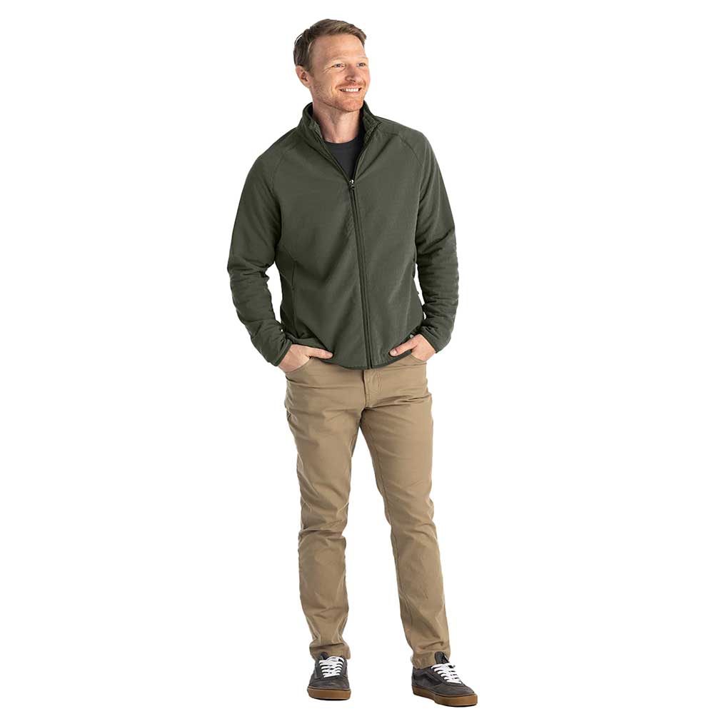Men's Gridback Fleece Snap Pullover - Dark Olive