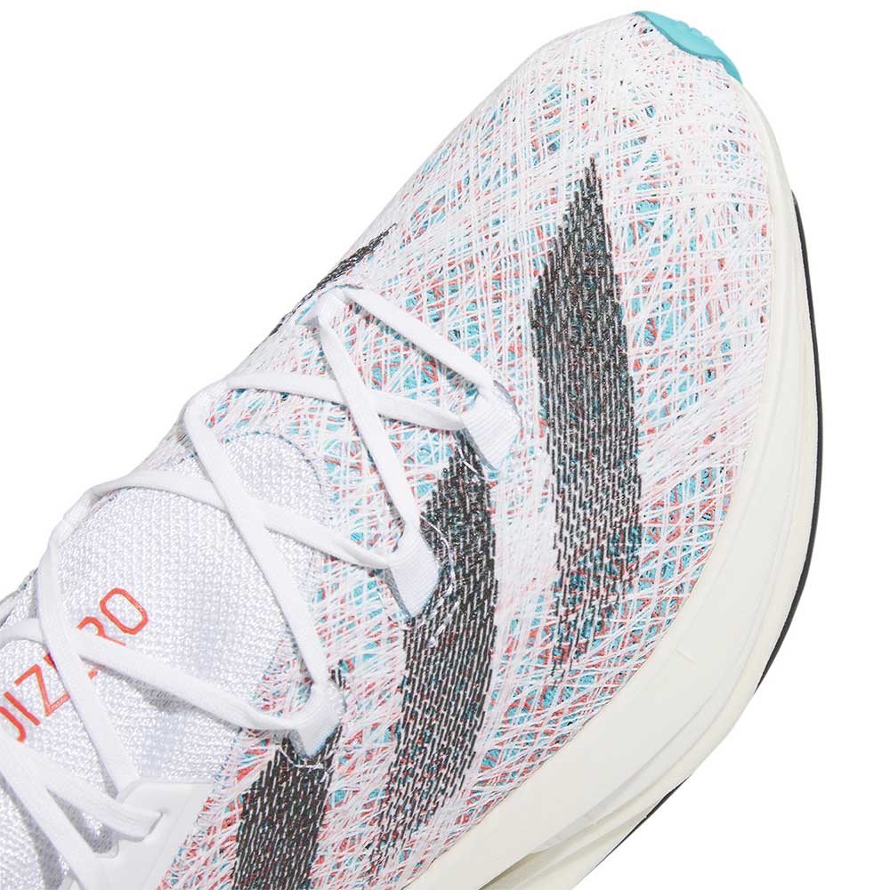 Unisex Adizero Prime X 2 Strung Running Shoe - FTWR White/Core Black/Lucid Cyan - Regular (D)