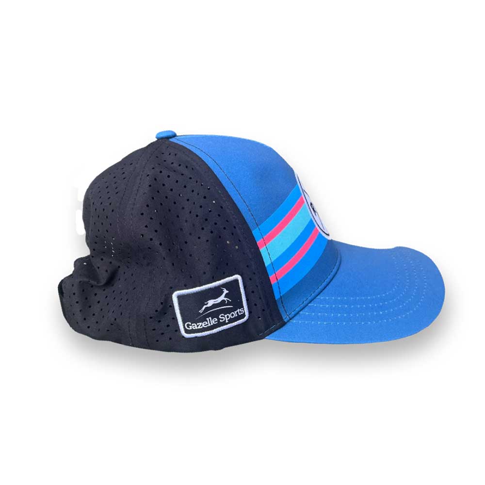 Women's RUN X Striped Running Trucker - Blue/Aqua/Pink