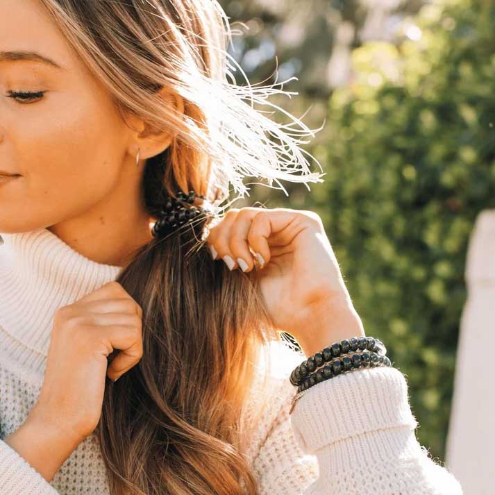 Hair Ties Large 3-Pack - Jet Black