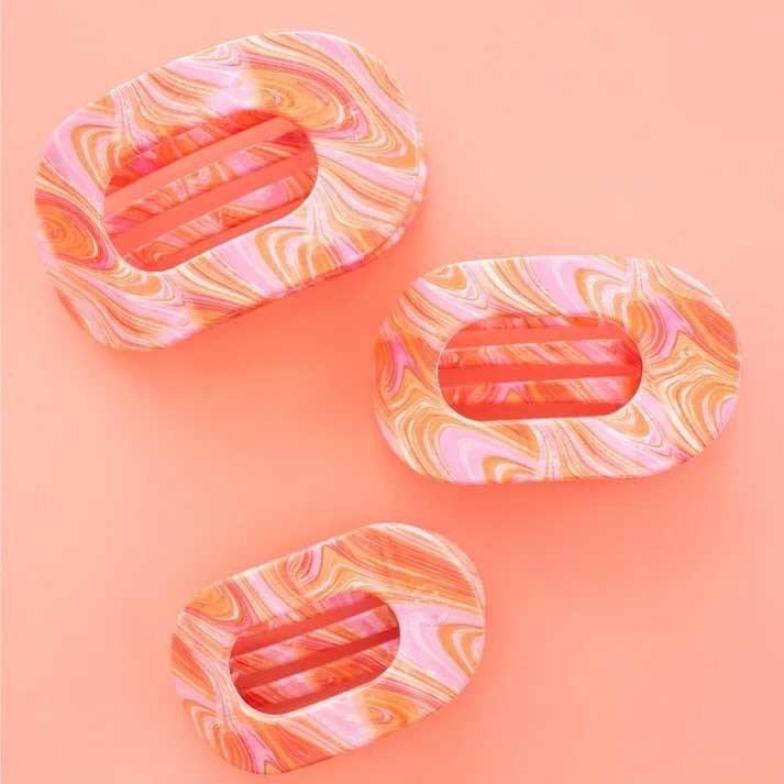 Flat Round Hair Clip Medium - Just Keep Swimming