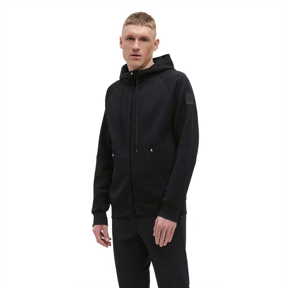Men's Zippered Hoodie - Black