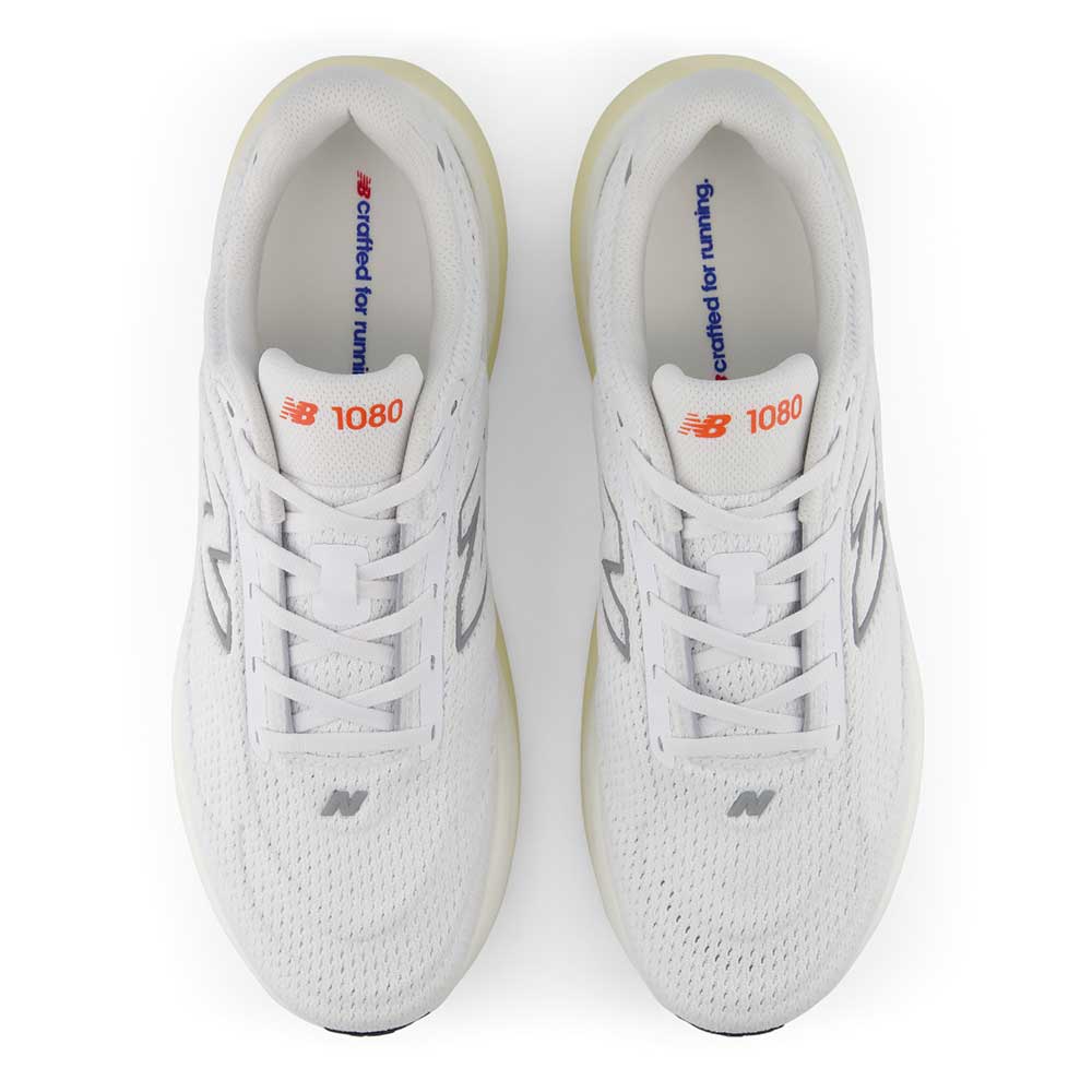 Men's 1080v15 Running Shoe - NB 103 White/Neo Flame - Regular (D)