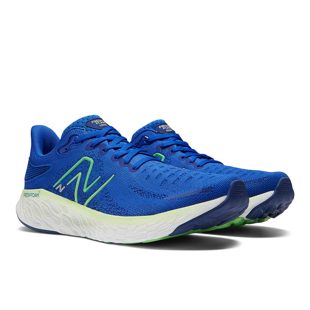 Men's Fresh Foam X 1080v12 Running Shoe- Infinity Blue/Green Apple - Regular (D)
