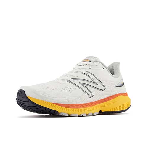 Men's Fresh Foam 860v12 Running Shoe - White/Vibrant Apricot - Regular (D)