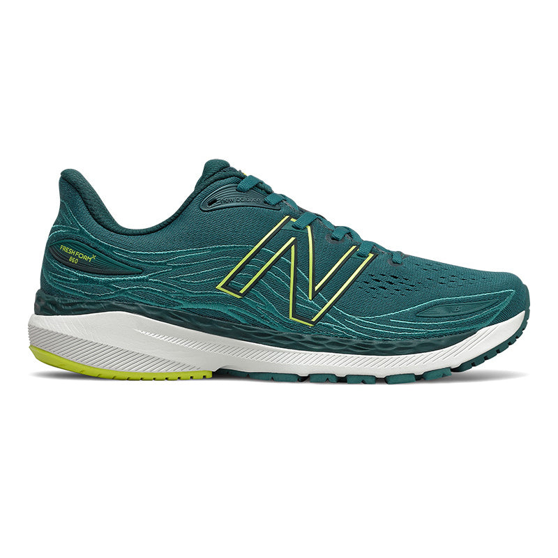 Men's Fresh Foam 860v12 Running Shoe - Mountain Teal/Sulphur Yellow - Regular (D)