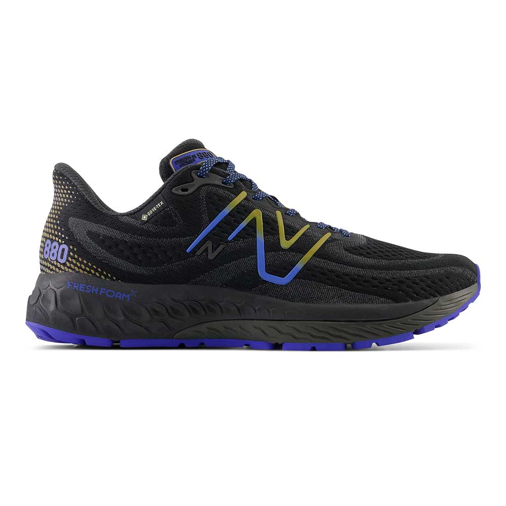 Men's Fresh Foam X 880 V13 Gore-Tex® Running Shoe - Black/Marine Blue- Wide  (2E)