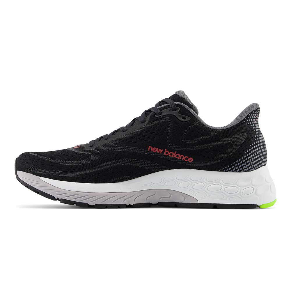 Men's Fresh Foam X 880v13 Running Shoe - Black/Brick Red - Regular (D)