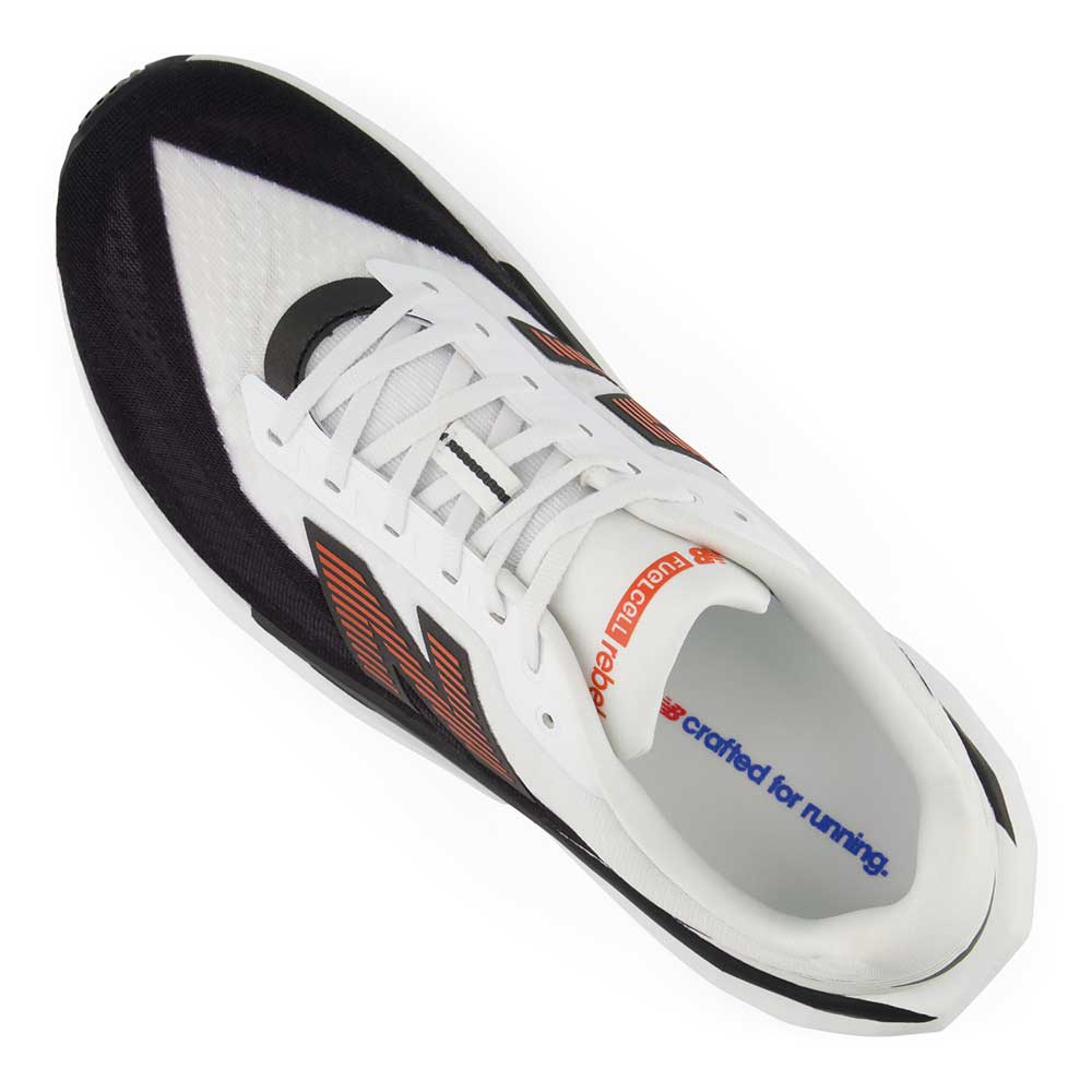 Men's FuelCell Rebel v5 Running Shoe - NB 103 White/Neo Flame - Regular (D)