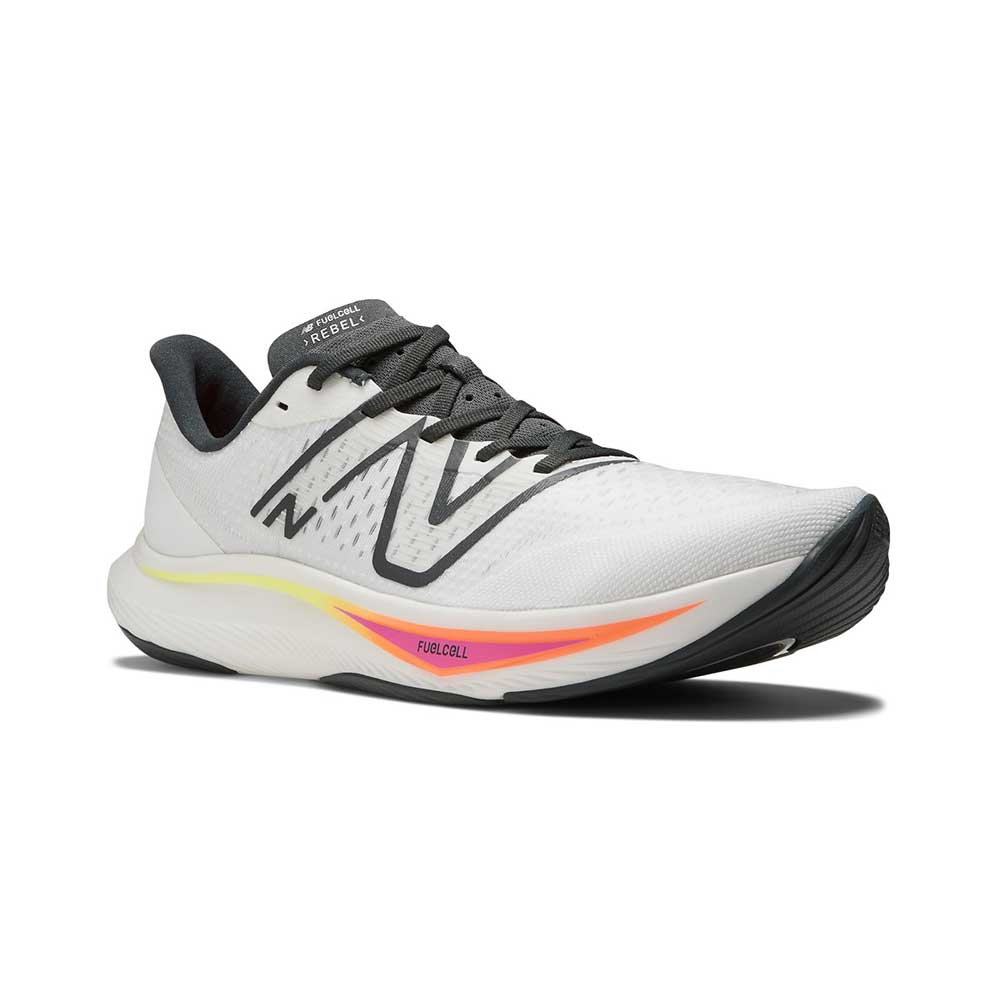 Men's FuelCell Rebel v3 Running Shoe- White/Blacktop - Regular (D)