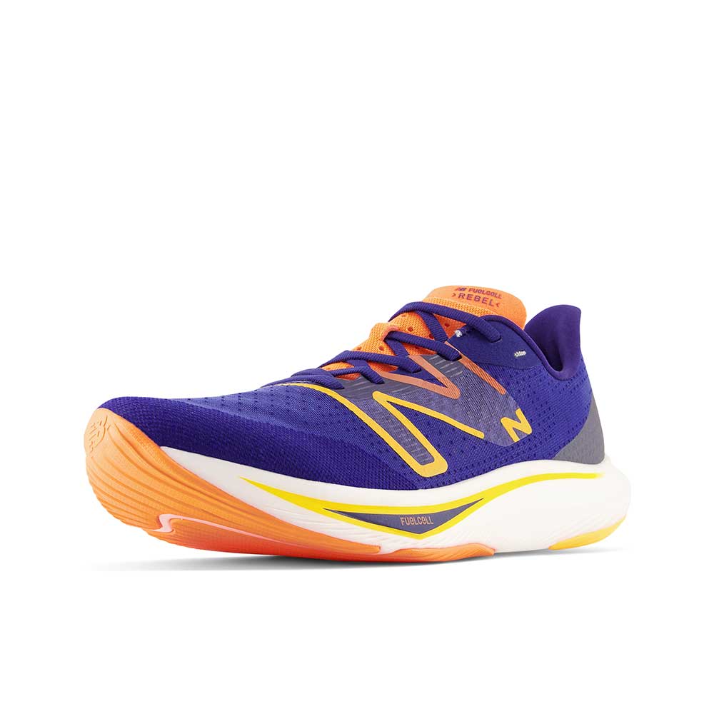 Men's FuelCell Rebel v3 Running Shoe - Victory Blue/Vibrant Apricot - Regular (D)