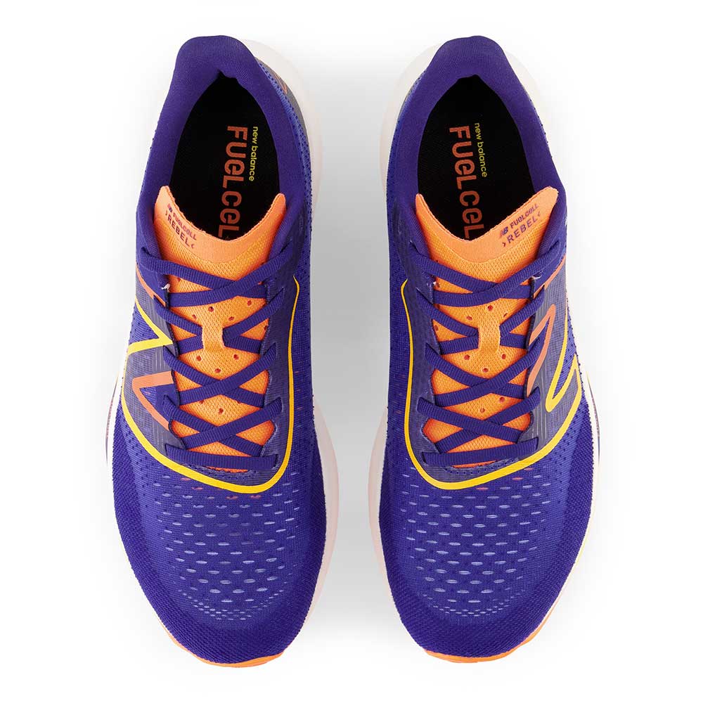 Men's FuelCell Rebel v3 Running Shoe - Victory Blue/Vibrant Apricot - Regular (D)