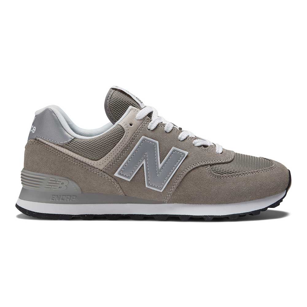 Men s 574 Core Casual Shoes in Grey Grey Size 10.0 Leather by New Balance