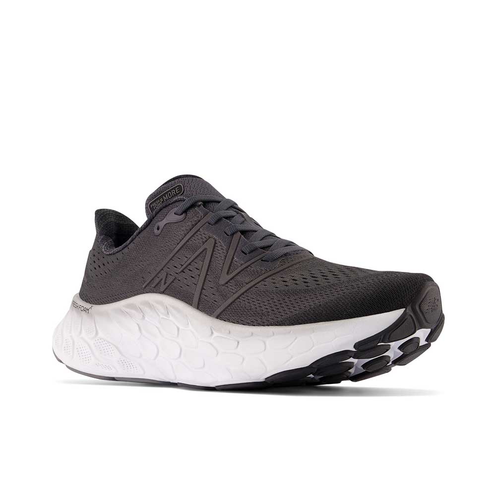 Men's Fresh Foam X More v4 Running Shoe - Black/Phantom - Wide (2E)