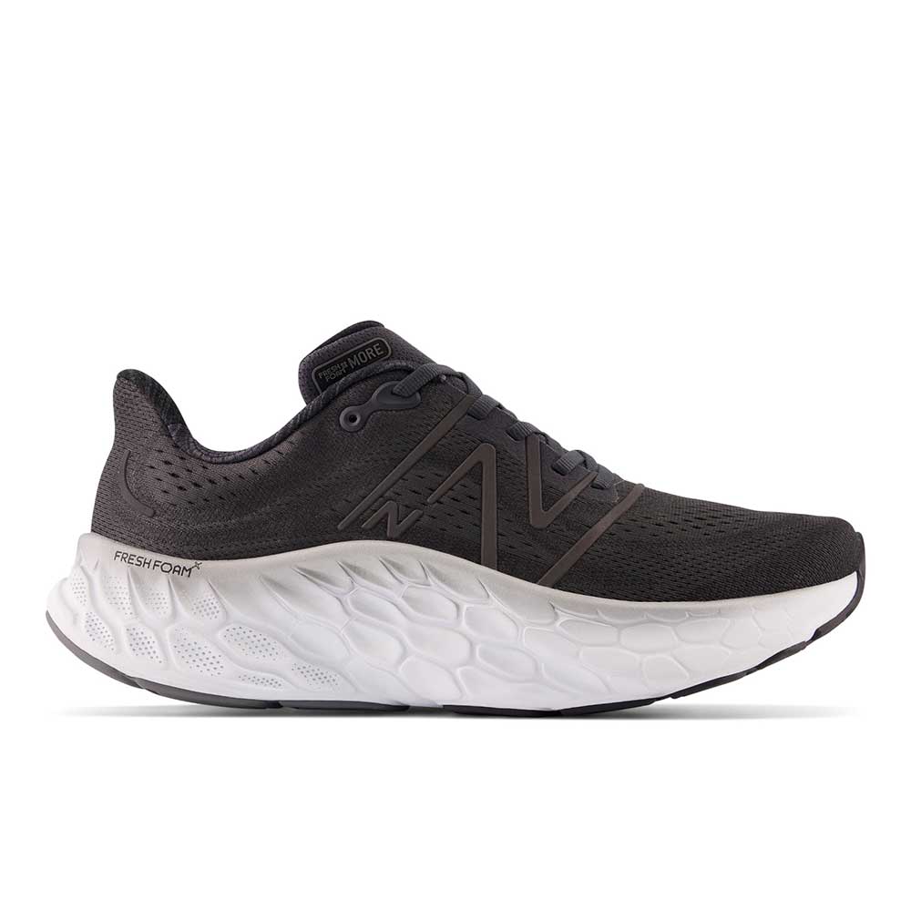 Men's Fresh Foam X More v4 Running Shoe - Black/Phantom - Wide (2E)