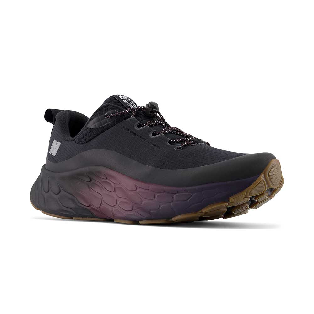 Men's Fresh Foam X More v4 Permafrost Running Shoe - Black/Nb Burgundy - Regular (D)