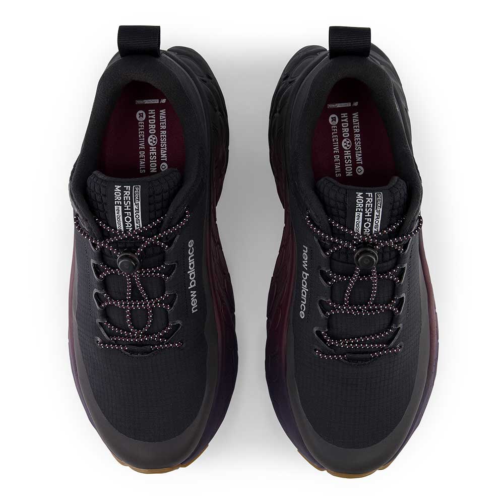 Men's Fresh Foam X More v4 Permafrost Running Shoe - Black/Nb Burgundy - Regular (D)