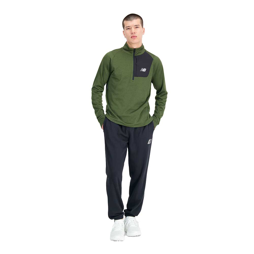 Men's NB Heat Grid Half Zip - Kombu Heather