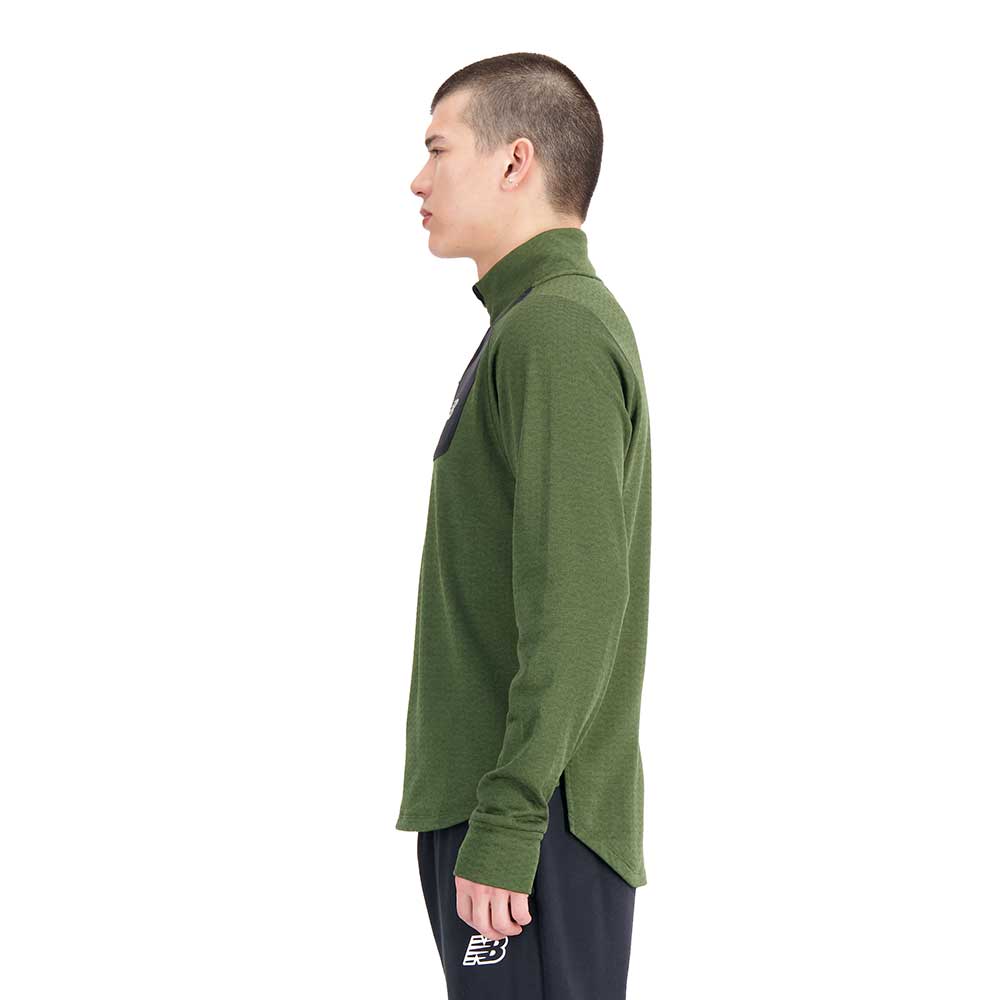 Men's NB Heat Grid Half Zip - Kombu Heather