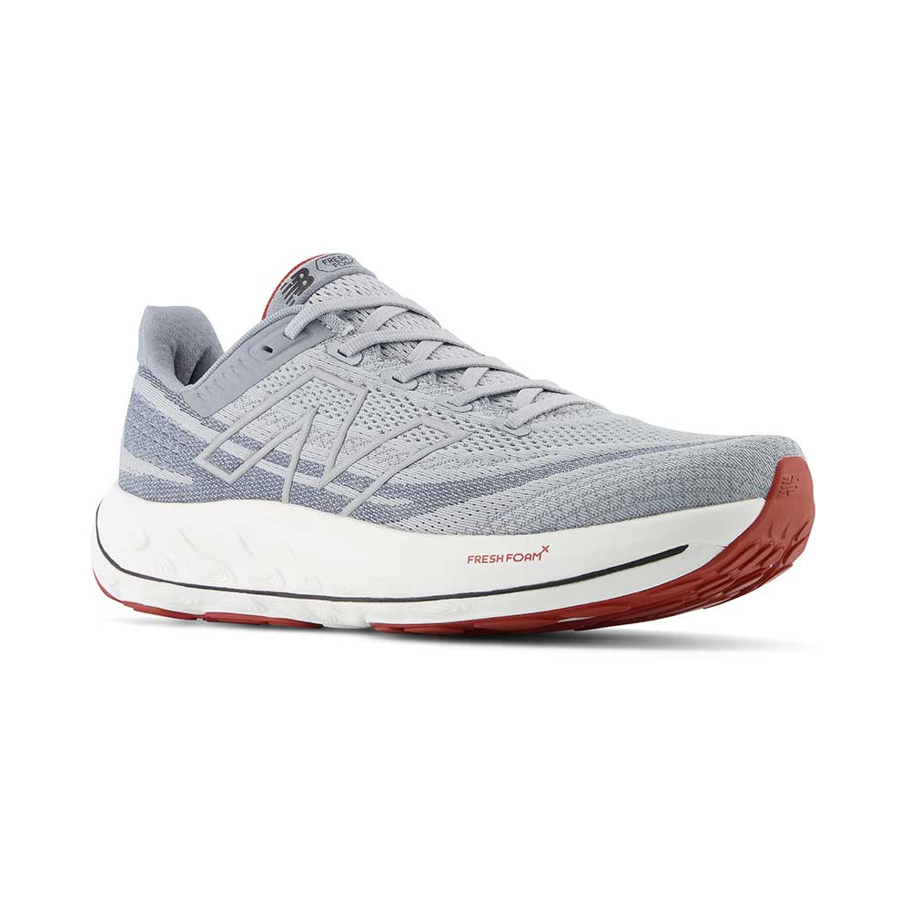 Men's Fresh Foam X Vongo v6 Running Shoe - Aluminum Grey/Brick Red - Regular (D)