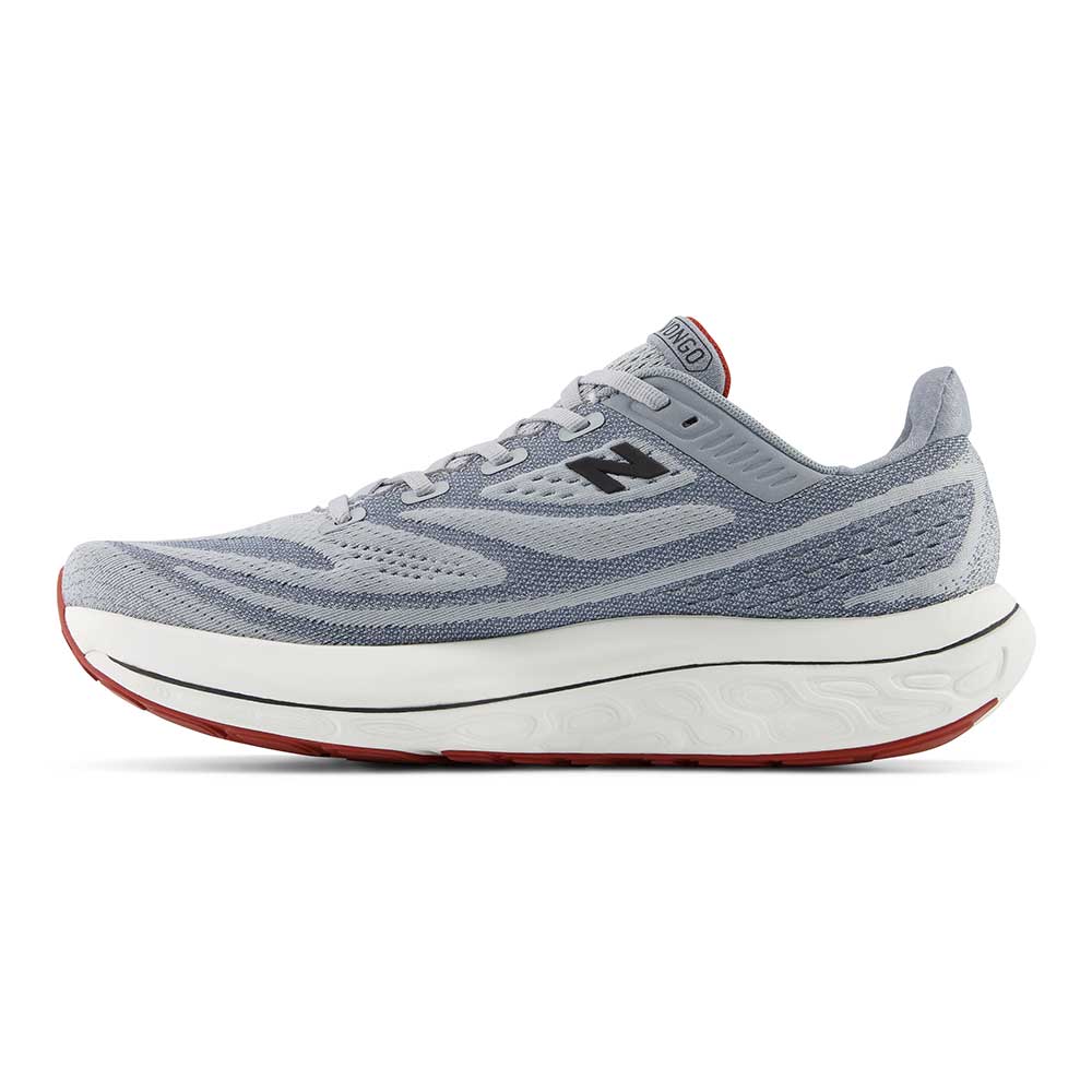 Men's Fresh Foam X Vongo v6 Running Shoe - Aluminum Grey/Brick Red - Regular (D)