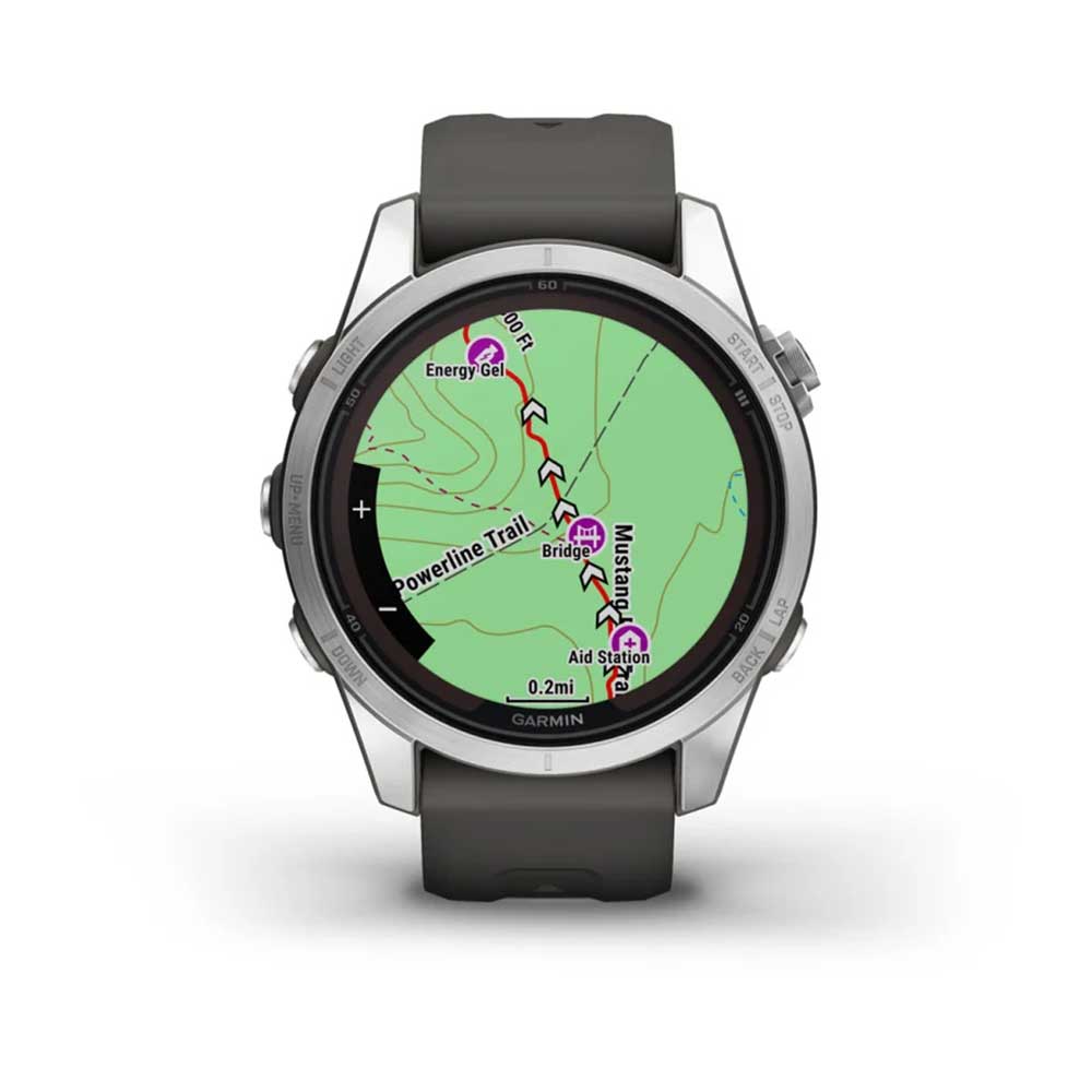 fenix 7S Pro Solar Glass - Silver with Graphite Band