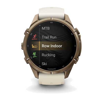 fenix 9 Pro, 43mm - Autumn Gold Titanium with Cream/French Gray Silicone Band