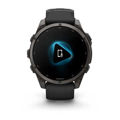 fenix 9, 47mm - Carbon Gray DLC Titanium with Black Silicone Band