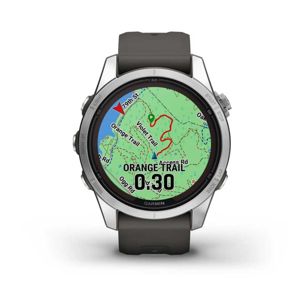 fenix 7S Pro Solar Glass - Silver with Graphite Band