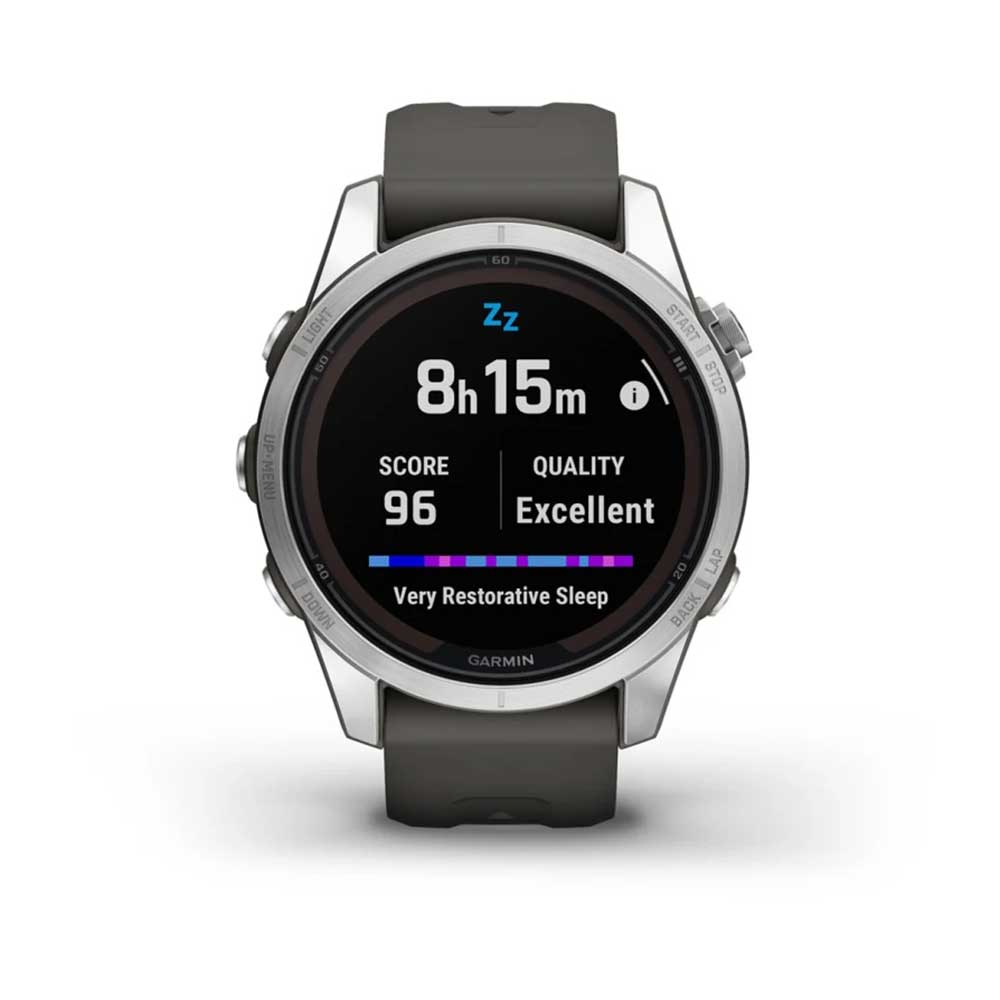 fenix 7S Pro Solar Glass - Silver with Graphite Band
