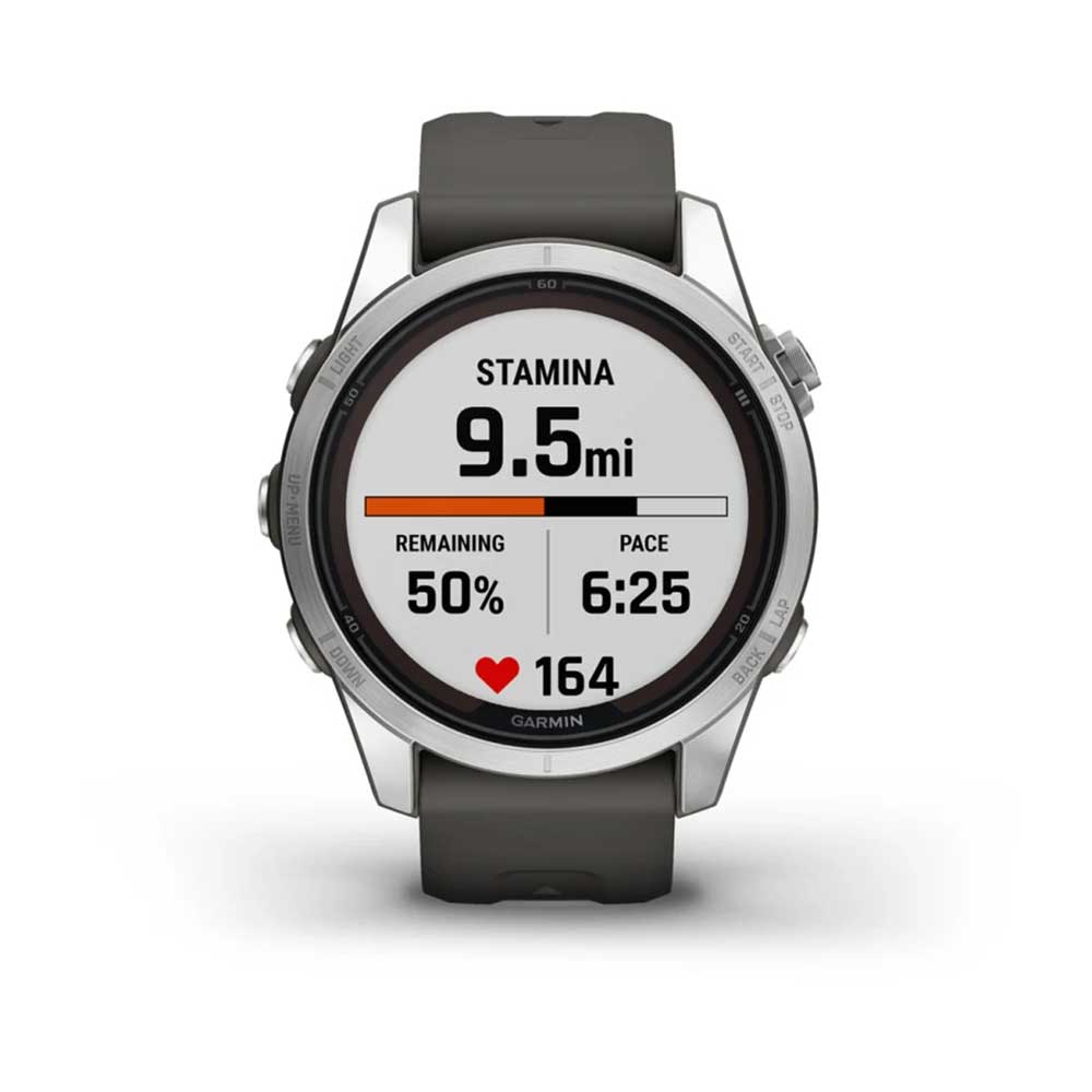 fenix 7S Pro Solar Glass - Silver with Graphite Band