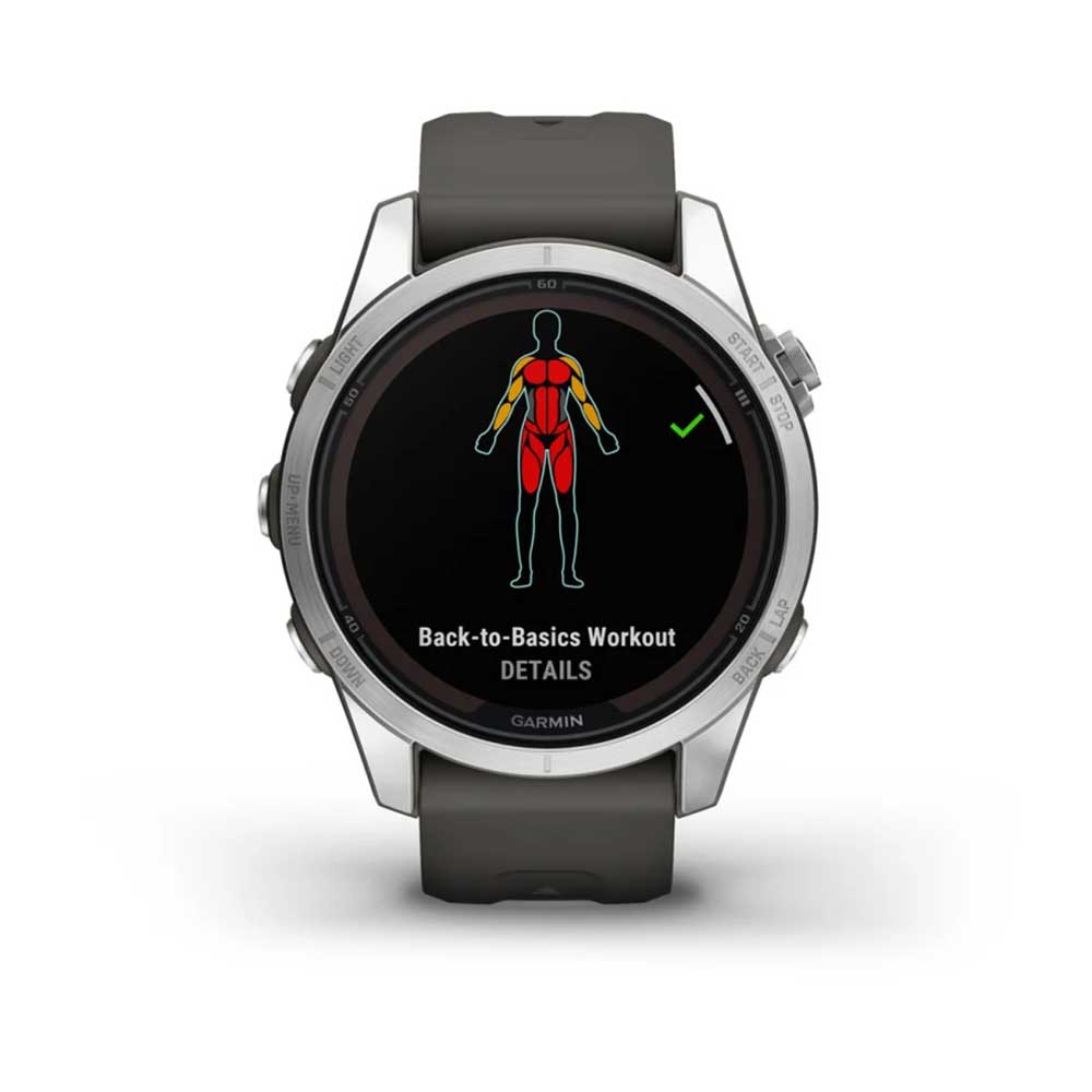 fenix 7S Pro Solar Glass - Silver with Graphite Band