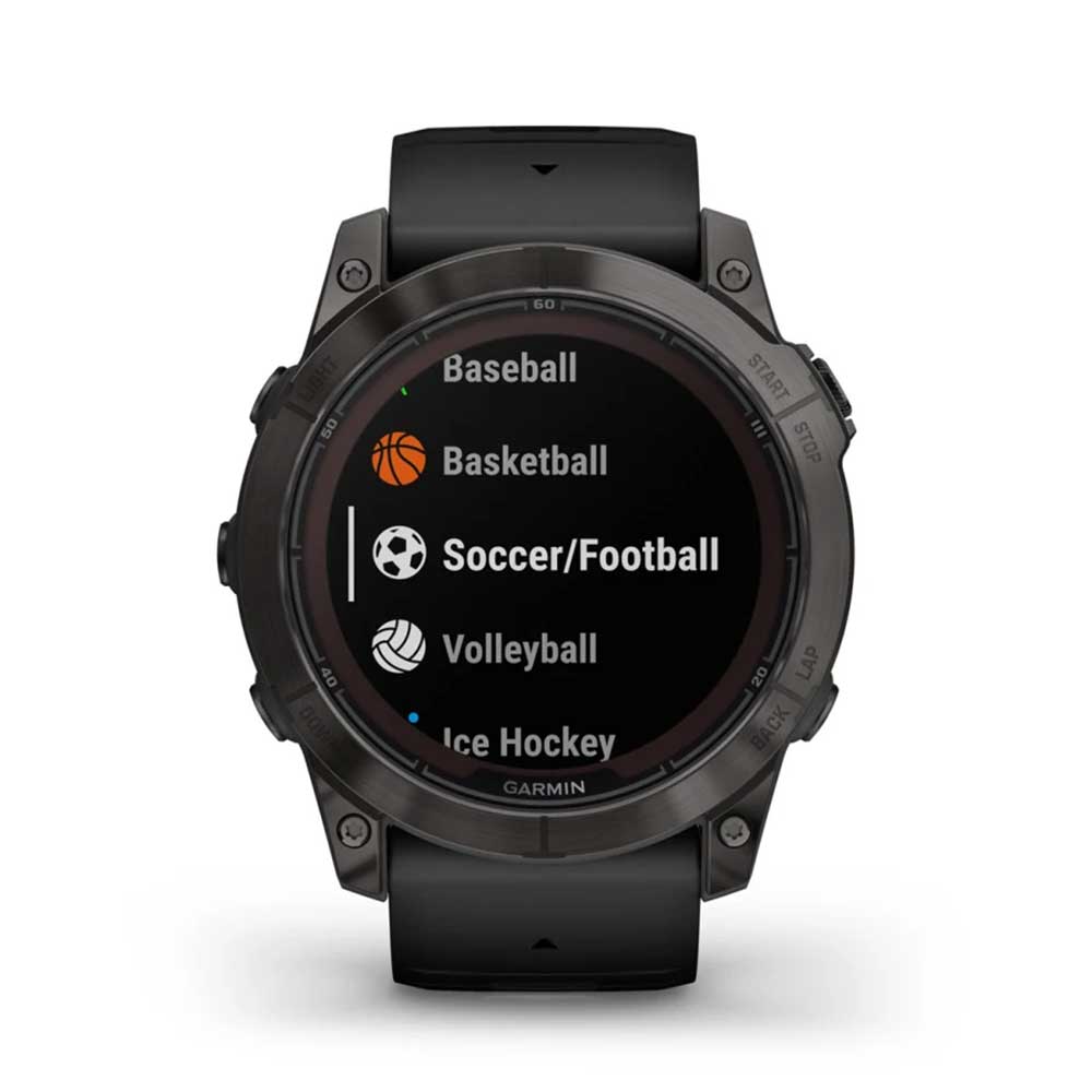 fenix 7X Pro 51mm Sapphire Solar Watch - Carbon Gray DLC Titanium with Black Band