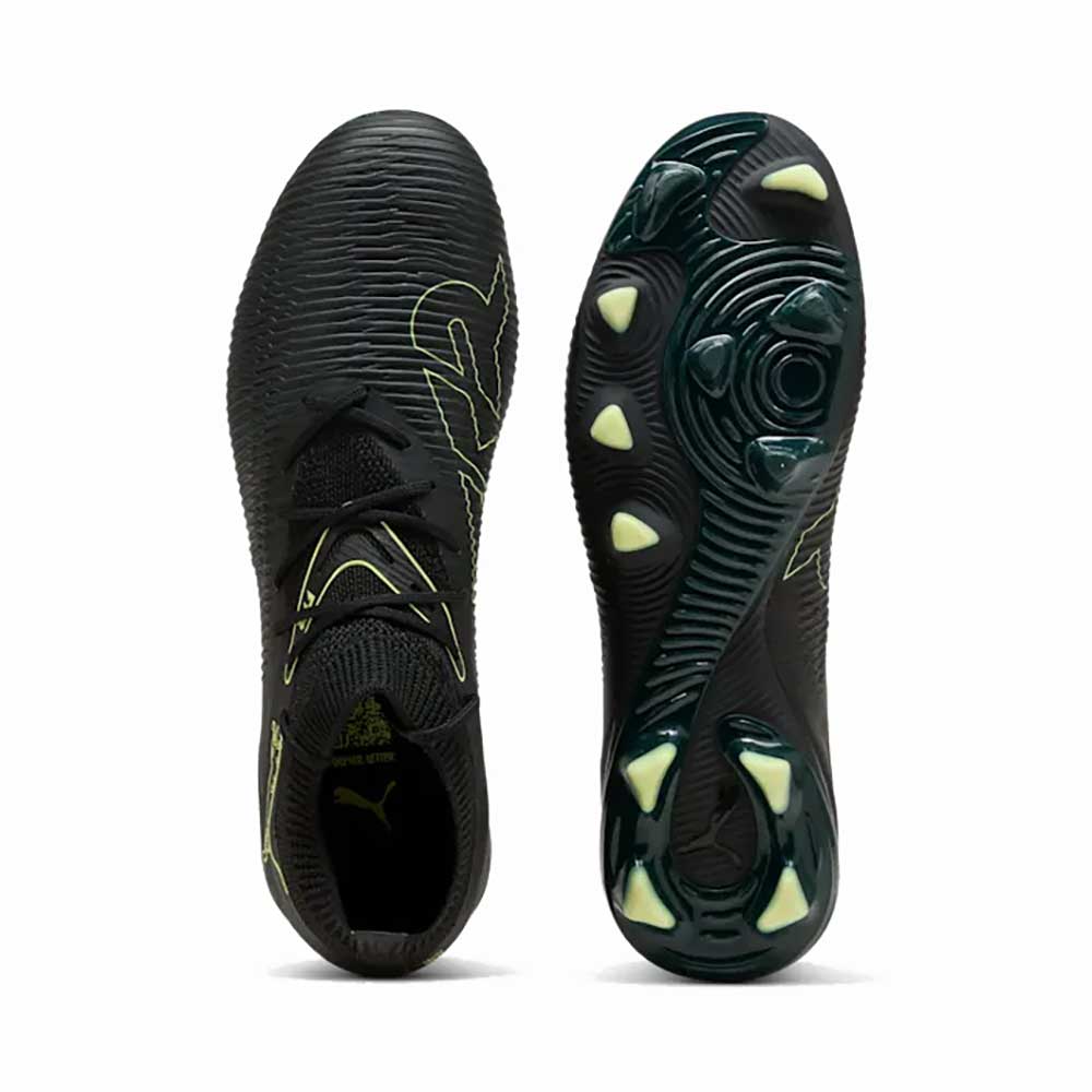 Men's Future 8 Match FG/AG Soccer Cleat - Puma Black/Fizzy Light/Green Terrain - Regular (D)