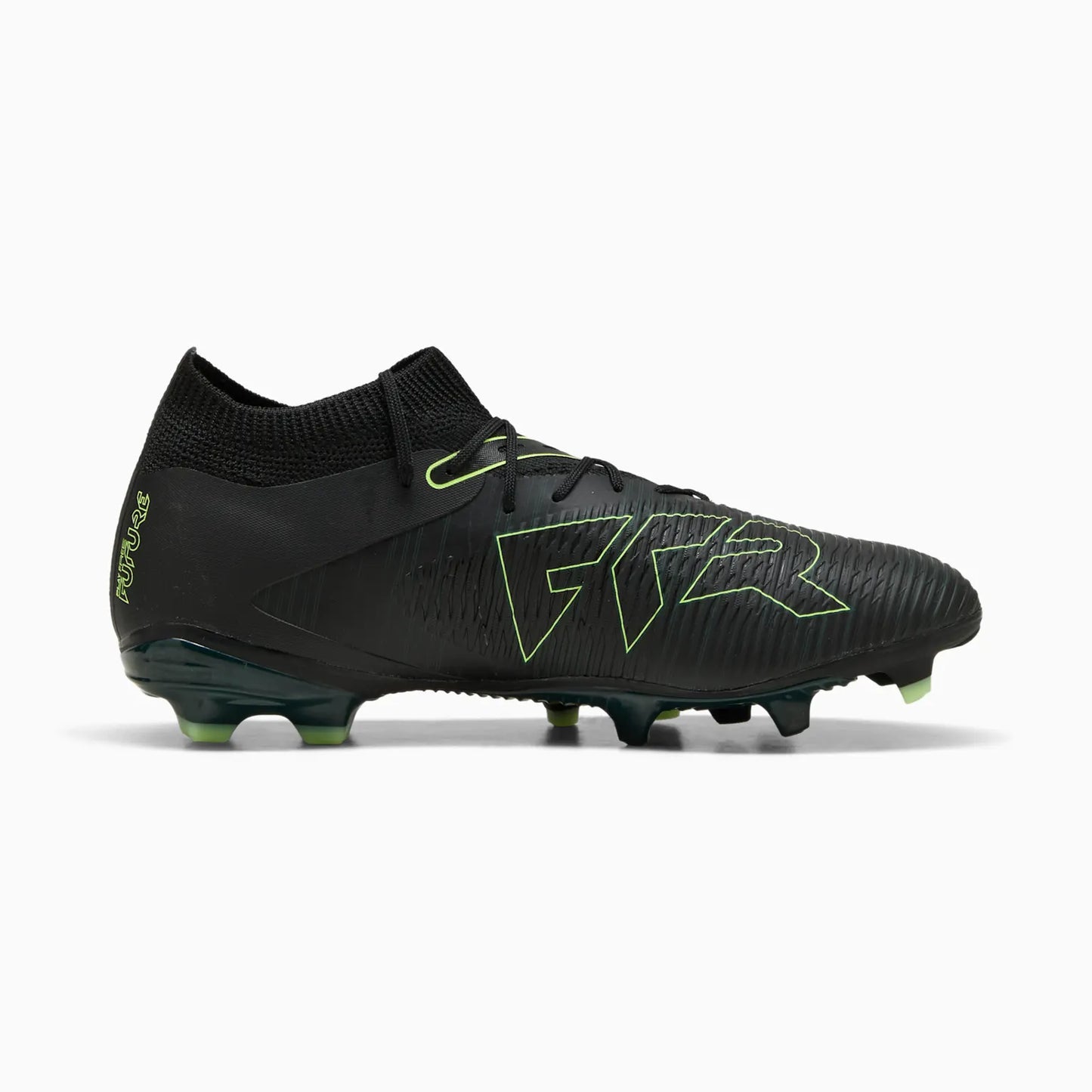 Men's Future 8 Match FG/AG Soccer Cleat - Puma Black/Fizzy Light/Green Terrain - Regular (D)