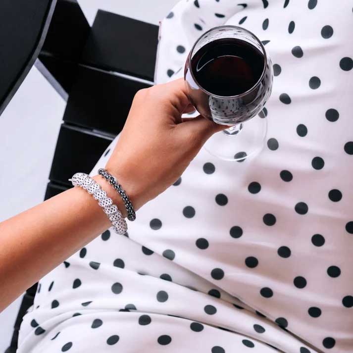 Hair Ties Small 3-Pack - Polka Dot Party