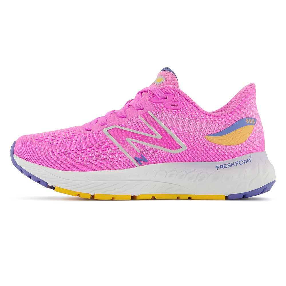 Youth Fresh Foam X 880v12 Little Kids Running Shoe- Vibrant Pink/Vibrant Apricot - Extra Wide (XW)