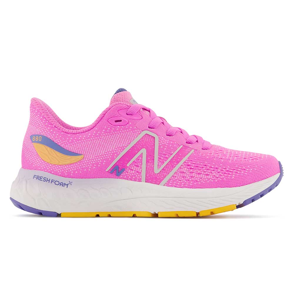 Youth Fresh Foam X 880v12 Little Kids Running Shoe- Vibrant Pink/Vibrant Apricot - Wide (W)