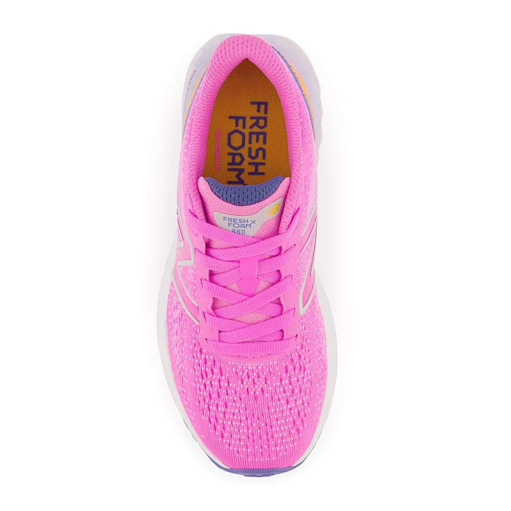 Youth Fresh Foam X 880v12 Little Kids Running Shoe- Vibrant Pink/Vibrant Apricot - Extra Wide (XW)
