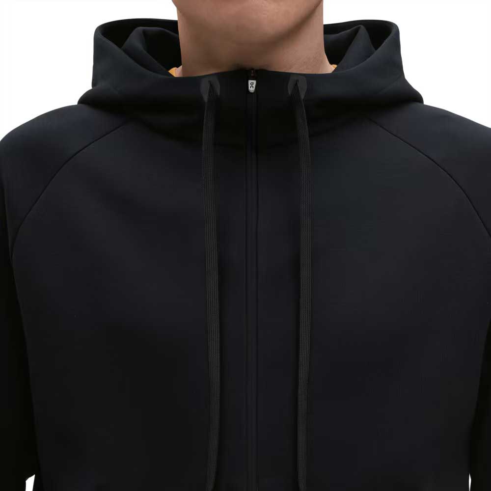 Men's Zippered Hoodie - Black